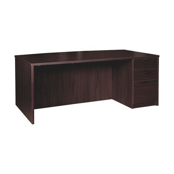 Lorell DESK, RT, SGLPED, BOW, 42X72, ES LLRPD4272RSPES - main